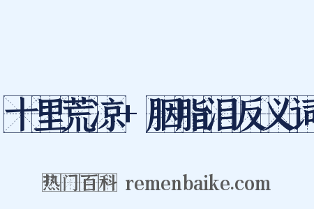 十里荒凉+胭脂泪反义词是什么意思的图片